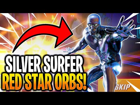 *NEW* EPIC SILVER SURFER RED STAR ORB OPENING! - MARVEL Strike Force - MSF