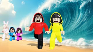 Yuta, Mio Dan Baby Celine Kabur Dari Tsunami Paling Besar Bareng POPO Dan Mimi || ROBLOX