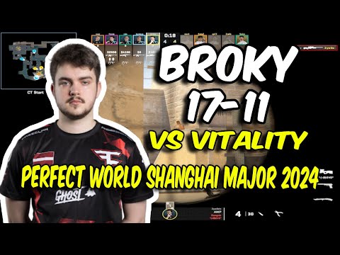 CS2 POV FaZe broky (17/11) vs Vitality (Mirage) @ Perfect World Shanghai Major 2024