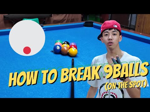 How to break 9 balls on the spot break box rules (TAGALOG)