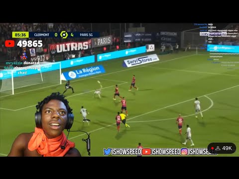 IShowSpeed Reacts to Messi bicycle kick goal 😂🤣