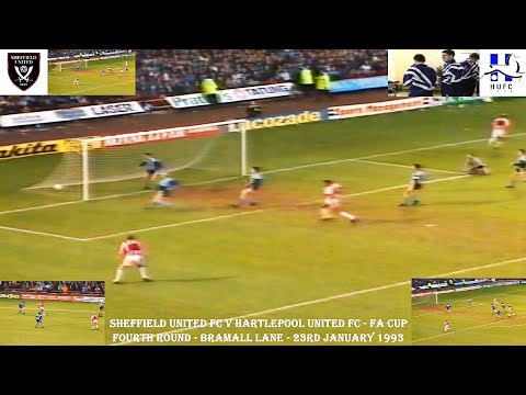 SHEFFIELD UNITED FC V HARTLEPOOL UNITED FC – FA CUP 4TH ROUND – BRAMALL LANE – 23RD JANUARY 1993