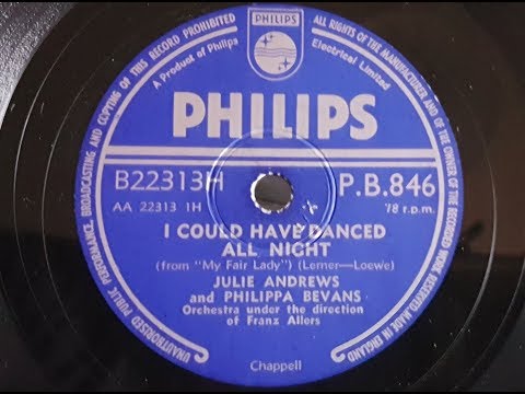 Julie Andrews and Philippa Bevans 'I Could Have Danced All Night' 1958 78 rpm