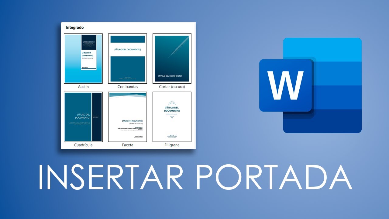 Cómo insertar una PORTADA en Word