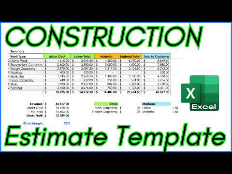 Create a Professional Construction Estimate Template in MS Excel