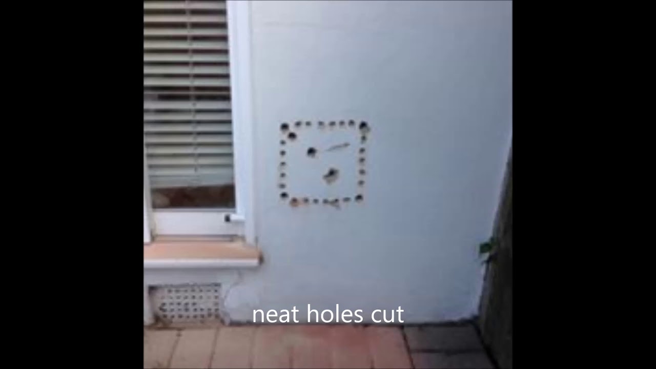 Sureflap and Petsafe cat flaps fitted through a wall