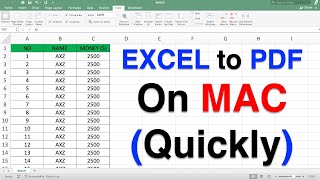 How To Save Excel As Pdf On MAC