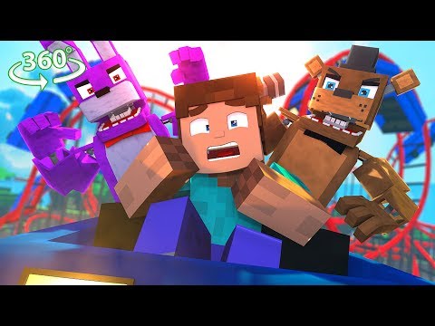 Friend - Five Nights At Freddy's Roller Coaster ?! - Minecraft 360° Video Roller Coaster