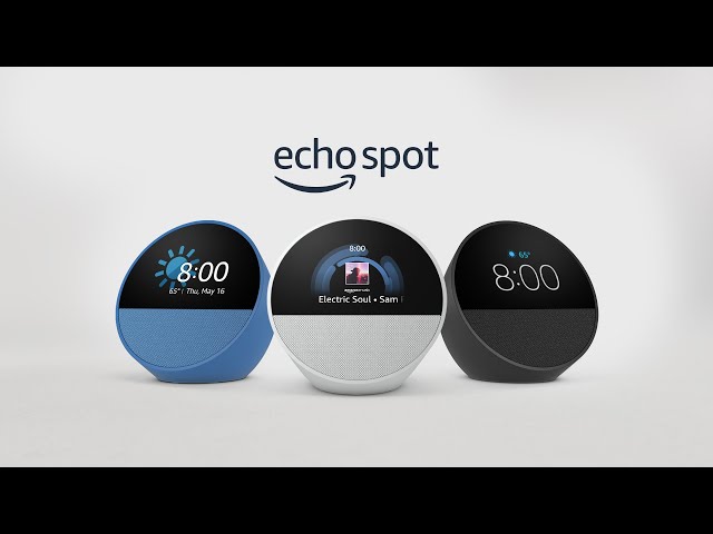 ساعة Echo Spot الجديدة كليًّا (إصدار 2024)، ساعة ذ...
