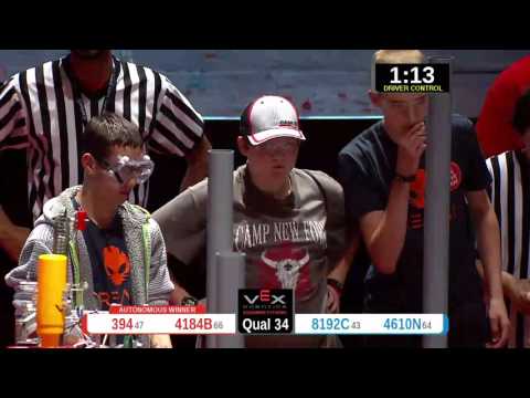 2015 VRC-MS Spir Q34 -  (394 8192C) 67-Spirit Div-VRC Middle School-VEX Worlds 2015