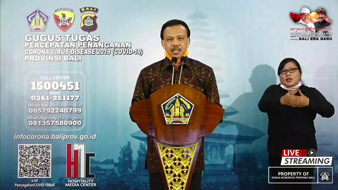 Siaran Pers Perkembangan Penanggulangan COVID–19 Provinsi Bali per 20 April 2020