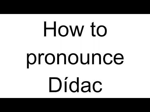 How to Pronounce Dídac (Spanish)