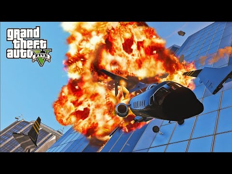 GTA 5 EPIC PLANE CRASHES - IMPACT COMPILATION - DESTRUCTION