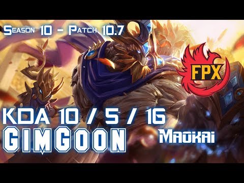 FPX GimGoon MAOKAI vs VOLIBEAR Top - Patch 10.7 KR Ranked