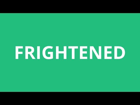 Part of a video titled How To Pronounce Frightened - Pronunciation Academy - YouTube