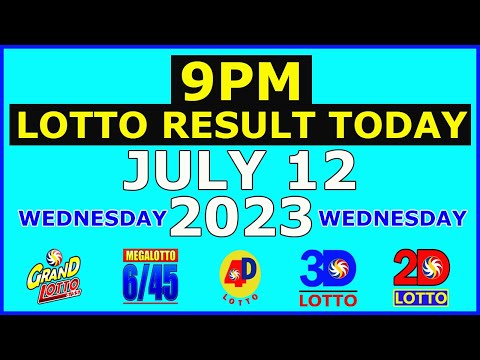 9pm Lotto Result Today July 12 2023 (Wednesday)