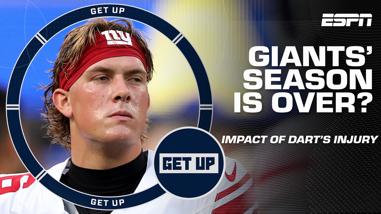 'DEVASTATING' for the Giants 😕 Does Jaxson Dart's injury mean New York's season is over?! | Get Up