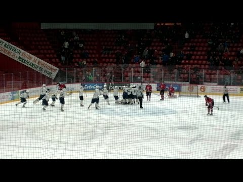 A-Ässät-Blues 23.3.2016. Victor Westermarckin 4-5 voittomaali (JA)