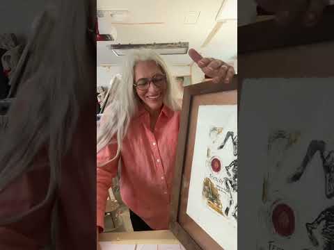 Monotype titled, El Conejo, The Rabbit/Hare. #cristinaacosta #monotype #latinaartist