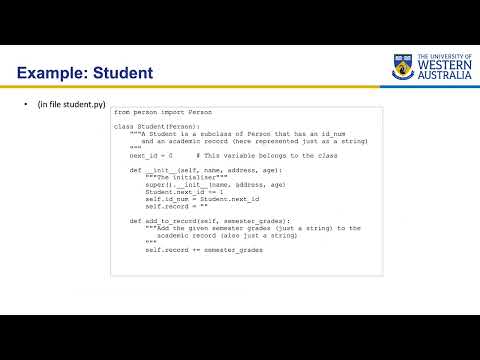Uwa Csse Core Python Programming Object Oriented Programming