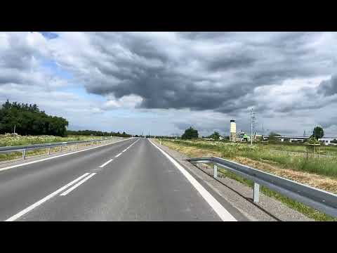 Przejazd trasy głównej od km 5+800 do km 5+500