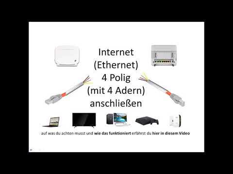 Internet 4 polig (mit 4 Adern) anschließen