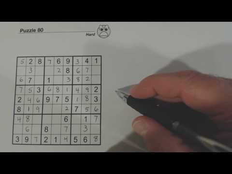 Sudoku Primer 95 - pop-quiz solving hard puzzle #80 - Sudoku To Go vol 106 (sudoku lessons)