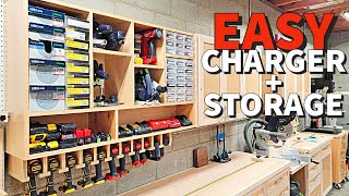 Easy One Day Shop Organization | Drill Charging Station