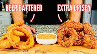 Crispy Homemade Onion Rings Recipe (2 WAYS)