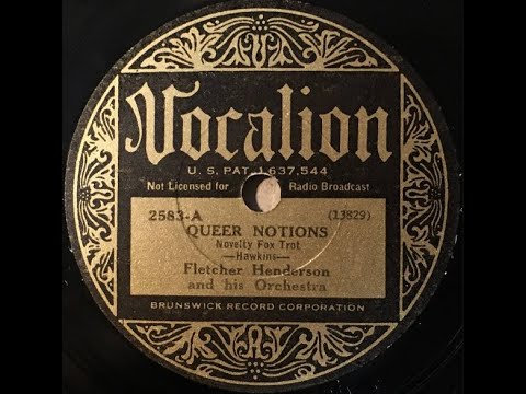 Fletcher Henderson and His Orchestra “Queer Notions” Decca 18169 composed by Coleman Hawkins 78 rpm