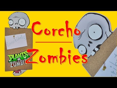 Tablón de corcho Plants vs Zombies. Organizador de pared