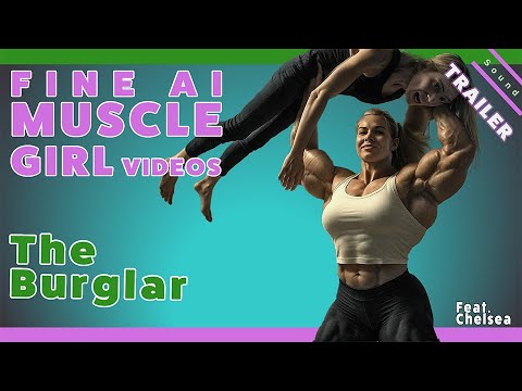 Chelsea And The Burglar Trailer | AI Muscle Girl