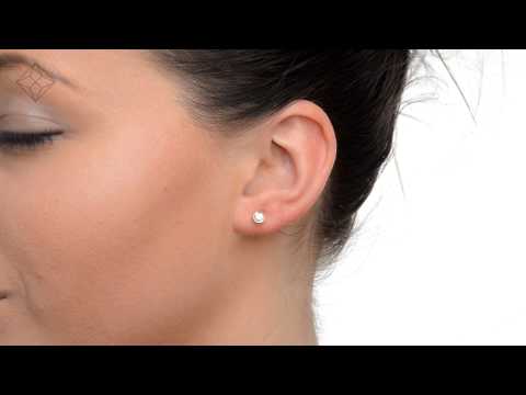 B3475 - 0.20ct Diamond Rubover Earrings In 9K Gold