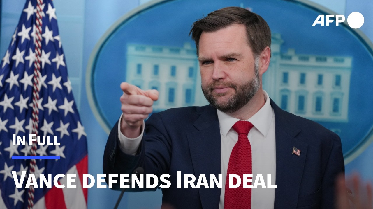 Video | IN FULL: US Vice President JD Vance holds briefing on deal to end war in Iran