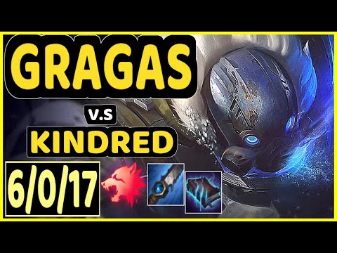 DJOKO (GRAGAS) vs KINDRED - 6/0/17 KDA JUNGLE GAMEPLAY - EUW Ranked GRANDMASTER