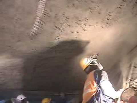 SANショット工法：コンクリート構造物の、恒久的な剥落対策工