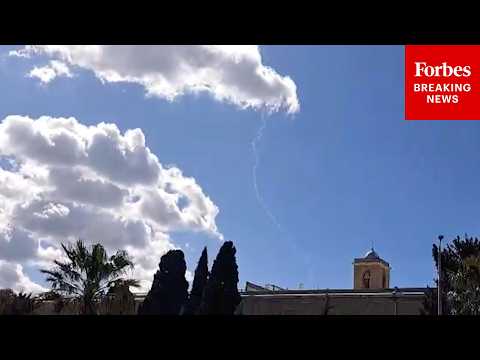 RAW VIDEO: Iran Launches Strikes On Haifa, Israel