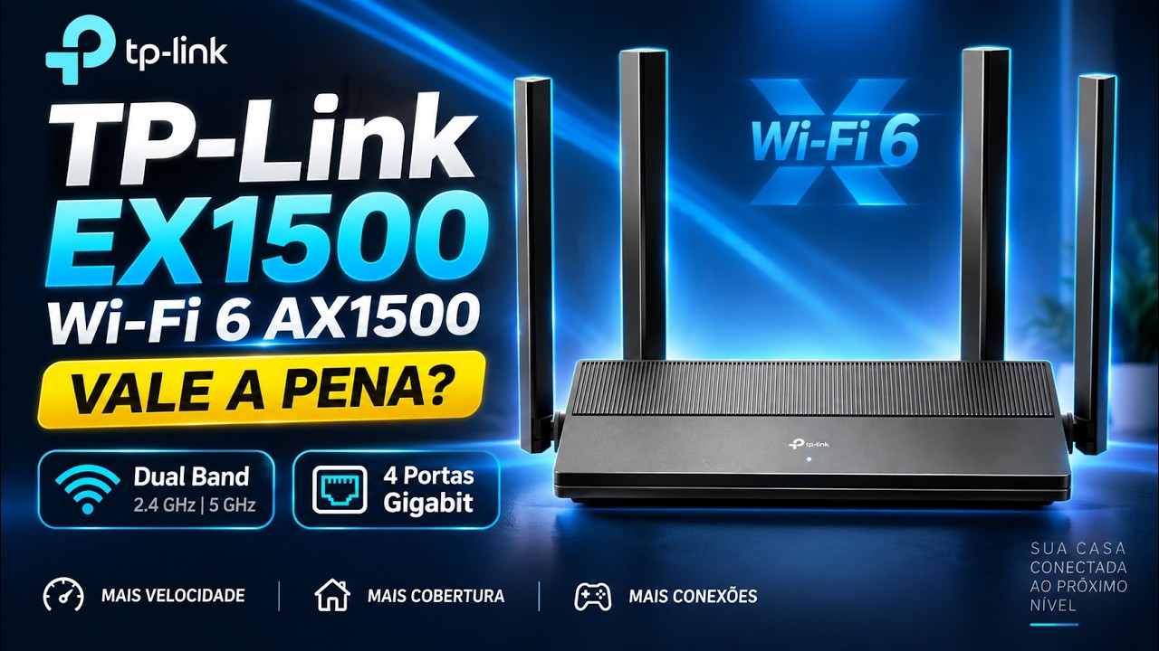 Miniatura da avaliação em vídeo de Roteador TP-Link EX141 Wi-Fi 6 AX1500 Gigabit