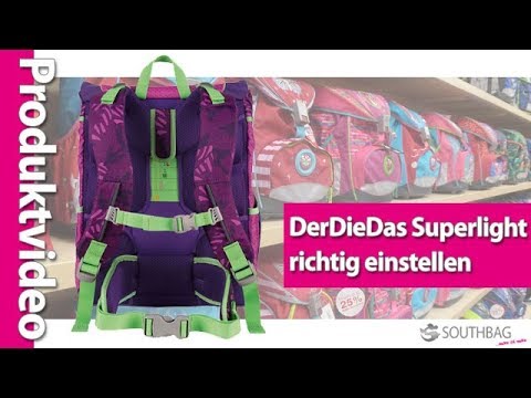 Видео 1. Школьный ранец DerDieDas ErgoFlex Superlight Розовая бабочка с наполнением