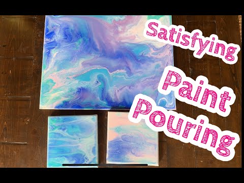 Satisfying Paint Pouring // Acrylic Fluid Art // Seen On TikTok //  Easy In 10 Minutes // Ocean Art