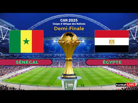 SÉNÉGAL vs ÉGYPTE Coupe d'Afrique des Nations 2025 Demi-Finale CAN | Match complet Tirs au but | PES