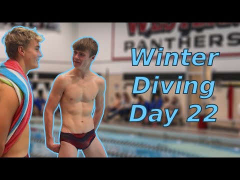 Twisting Work and Meet Day - Winter Diving Day 22