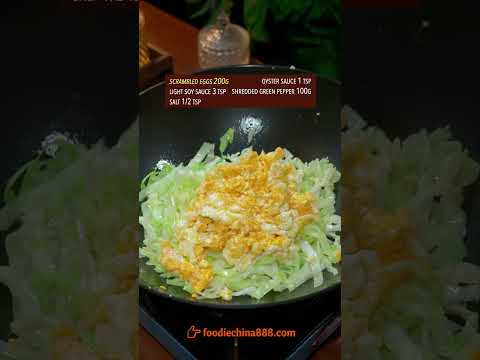 EASY STIR-FRIED CABBAGE WITH EGGS RECIPE #recipe #cooking #chinesefood #cabbage #vegetables #egg