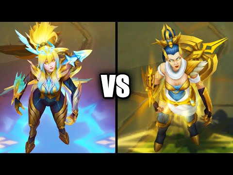 Dawnbringer Vayne vs Arclight Vayne Skins Comparison (League of Legends)