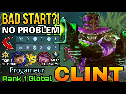 Comeback from Bad Start Clint Vs Supreme No.1 Alice! - Top 1 Global Clint Progameur - MLBB