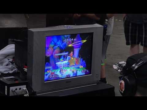 EVO 2017: SSBM Top 48 Losers - ERG Ryan Ford (Orange) vs. beast Mike Haze (Neutral) game 3 (partial)