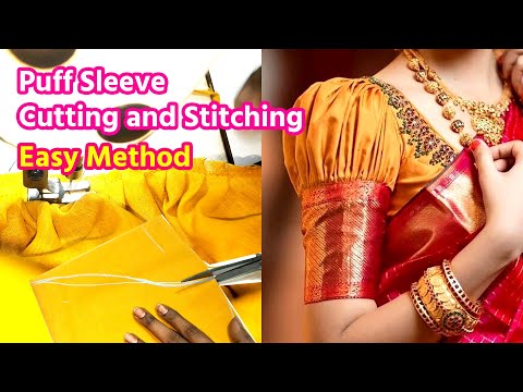 Puff Sleeve Cutting and Stitching Simple and Easy Method | Puff Sleeve Design | Beginners Tailoring
