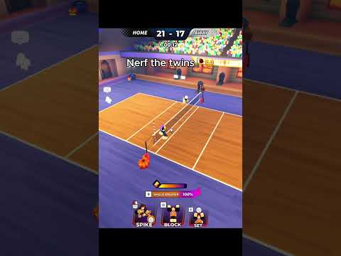 nerf the twins in volleyball legends #volleyballlegends #anime #roblox