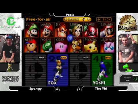 Smash 64: Spongy (Fox/Samus) V The Yid (Yoshi) - Shattered 115 Tournament SSB64