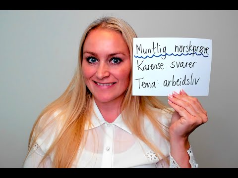 Video 885 Muntlig norskprøve TEMA arbeidsliv